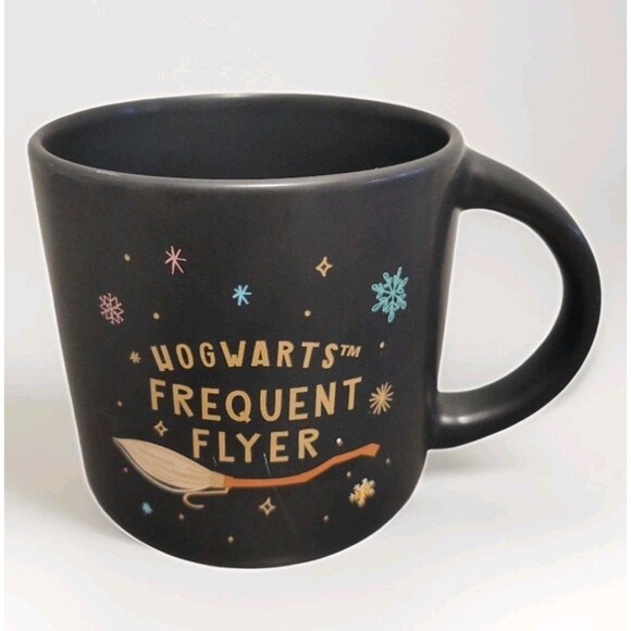Harry Potter Mug Modern Gourmet Foods Stoneware Hogwarts Frequent Flyer EUC - Picture 1 of 8